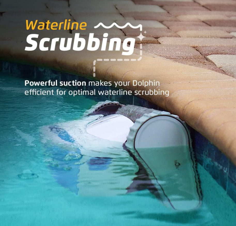 Dolphin Proteus DX4 Automatic Robotic Pool Vacuum Cleaner, Wall Climbing, Waterline Scrubber Brush, Ideal for In-Ground Pool up to 50 FT in Length