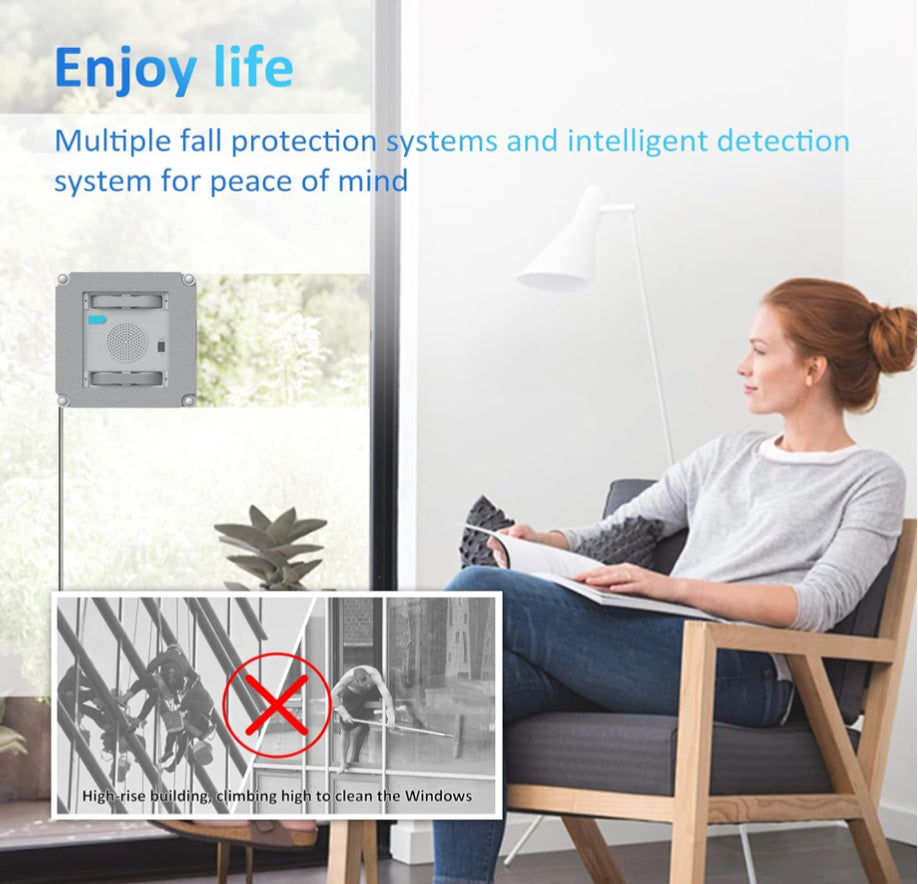 Mamibot W120-DP Window Cleaning Robot, Smart Cleaning with Four Water Spray Cleaning Technology, Multiple Cleaning Modes, 3200Pa Suction Power, Edge Detection Technology,App & Remote Control