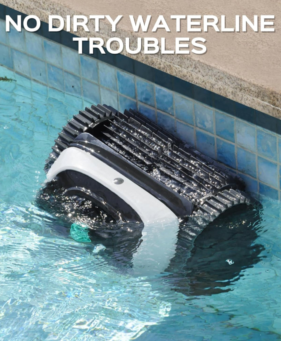 WYBOT C1 Cordless Robotic Pool Cleaners, Powerful Suction, Wall Climb Pool Robot with Intelligent Route Planning, Lasts 150Mins, Ideal for In-Ground Pools Up to 1,614 Sq.ft