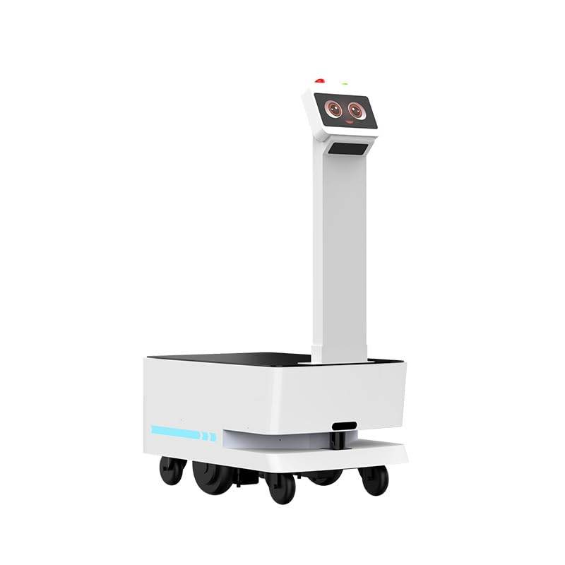 Autonomous Obstacle Avoidance Robot, Trackless Robot, Self-Driving Robot, Factory Transport Robot, Intelligent Delivery Robot, with LCD Display, Small Loading & Unloading Scale