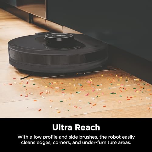 Shark AV2501S AI Ultra Robot Vacuum, with Matrix Clean, Home Mapping, 30-Day Capacity HEPA Bagless Self Empty Base, Perfect for Pet Hair, Wifi, Dark Grey