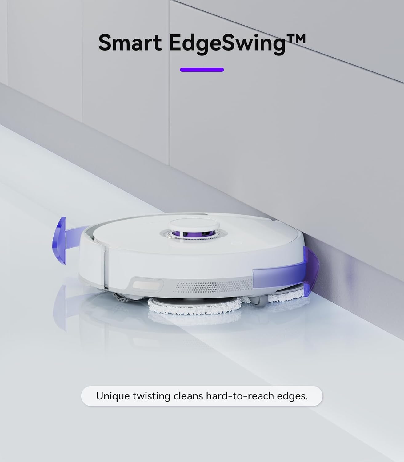 NARWAL Robot Mop and Vacuum Combo with Dirt Sense, Freo Mode, Auto Feed, Arcuate-Route, Intelligent Heat Drying, LCD Touch Display, Super Low Noise, Child Lock, White