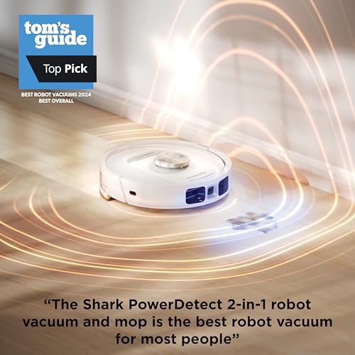 Shark Robot Vacuum & Mop Combo, PowerDetect NeverTouch, Self-Emptying & Self-Refilling, 60-Day Debris Capacity, 30-Day Refill Tank, Pad Dry, 5 Intelligent PowerDetect Cleaning Technologies, RV2820YE