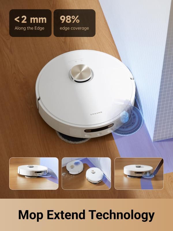 dreame L10s Pro Ultra Heat Robot Vacuum and Mop Combo, Mop Extend, 7000Pa Suction, Auto Robot Care and Maintenance, 136°F Hot Water Mop Self-Cleaning, Obstacle Avoidance, Ideal for Hair, Carpets