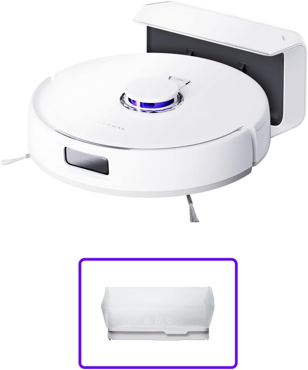 NARWAL Freo X Plus Robot Vacuum and Mop with 3 Disposable Dust Bags(Bundle).7-Week Dust Storage, Zero Tangles, 7800Pa Suction, Tri-Laser Obstacle Avoidance, LiDAR Navigation, Multi-Floor Mapping