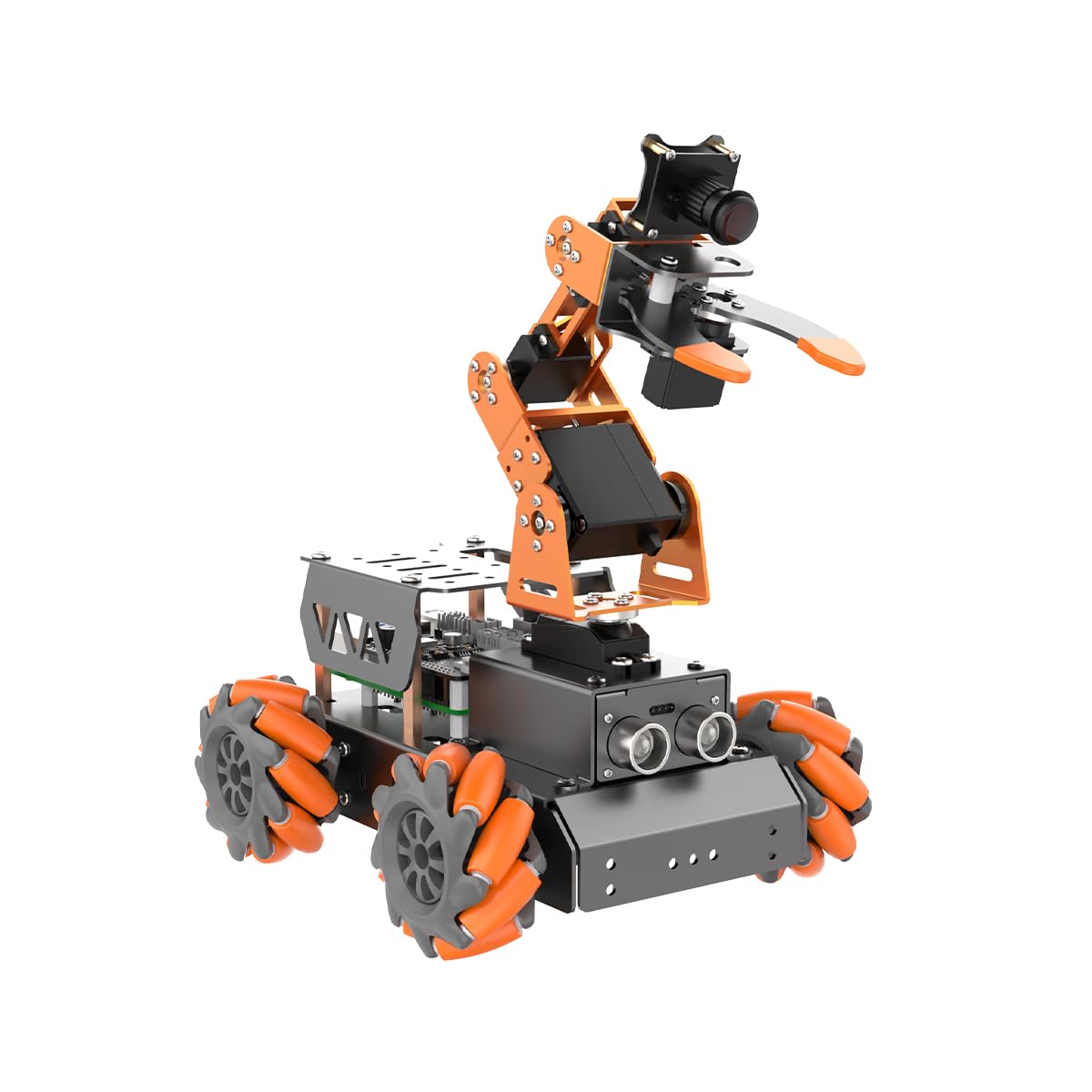 HIWONDER 5DOF AI Vision Robotic Arm Raspberry Pi 5 Smart Robot Arm Mecanum Wheel Chassis Robot Car Kit(Without RPi Board)