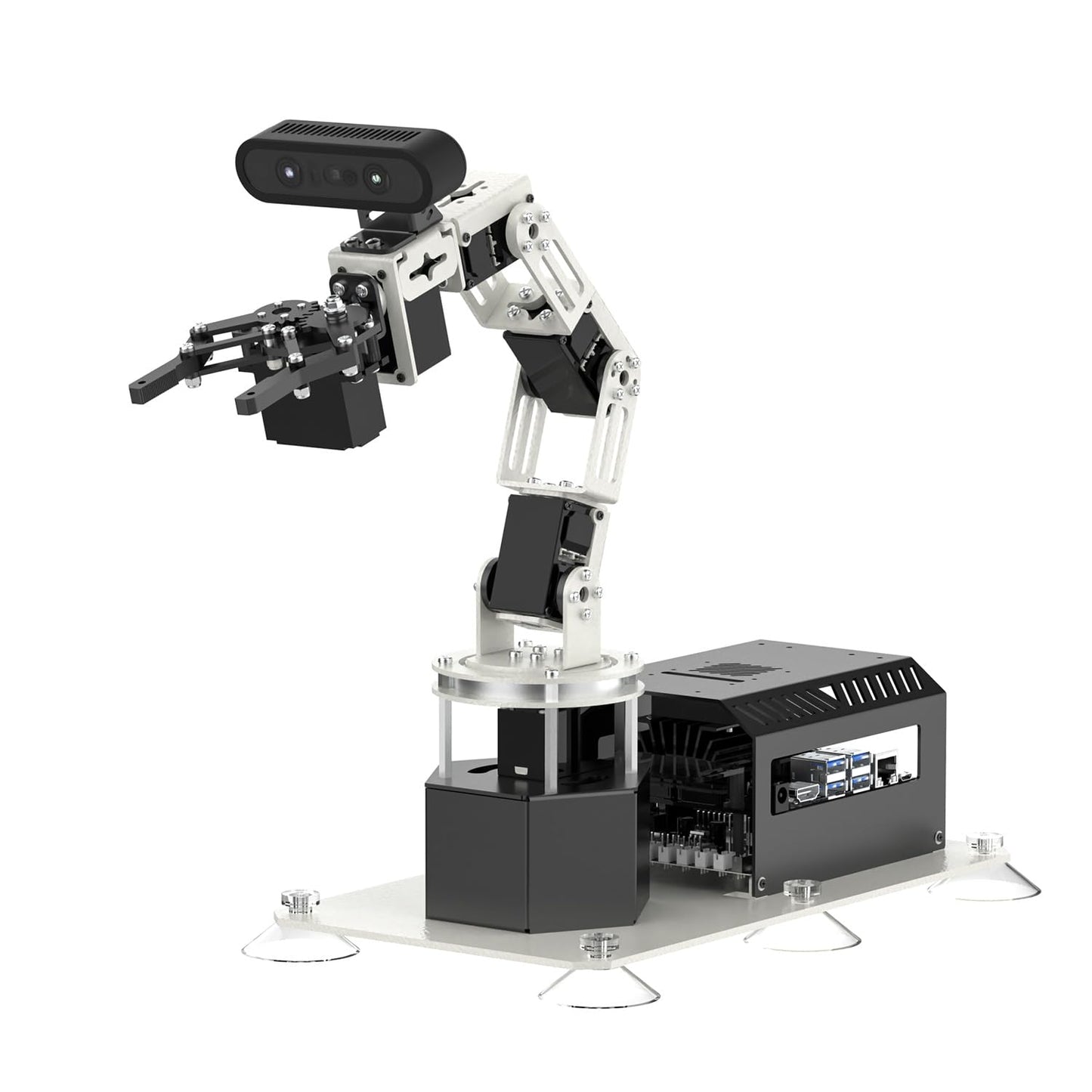 Yahboom 6DOF Program Robotic Arm Kit 3D Adaptive Gripping, 3D Automatic Recognition for Mechanical Engineers Python (Ultimate-Nano 4GB) Standard-OrinNano 4GB