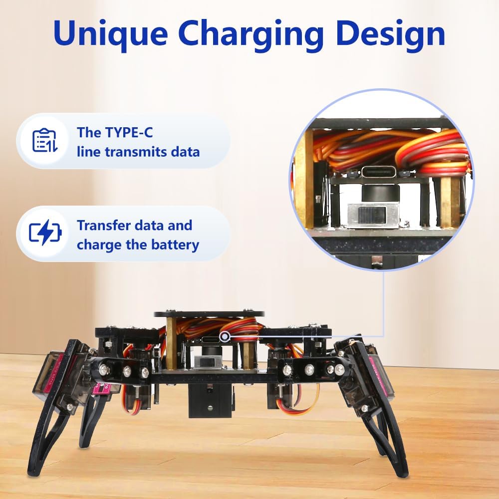 STEM Robotics Science Kits for Kids, DIY Robotics Stem Toys, ESP8266 Spider Robot Building Kit, STEM Robotics Project Compatible with Arduino for Boys,Teens,Adults Unique Gifts