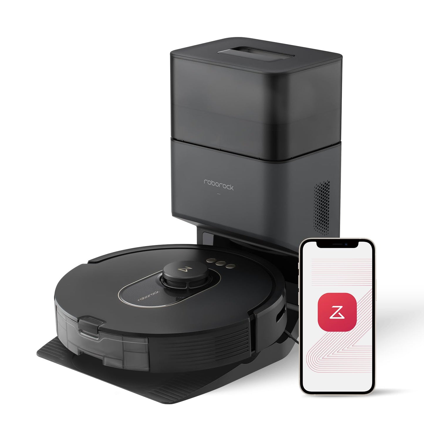 Roborock Q5 Max+ Robot Vacuum With Self-empty Dock, Upgraded From Q5+, 5500 Pa Suction, Duoroller Brush, Hands-free Cleaning For Up To 7 Weeks, Precisense Lidar Navigation, App & Voice Control