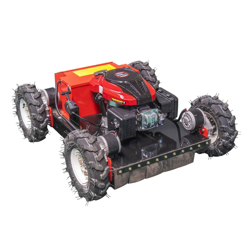 Remote Control Snow Removal and Lawn Mower Electric Start 45°Climbing Crawler Anti-Skid Snow Removal Machine All-Terrain Lawn Mower and Snow Removal Machine (HW-224 Snow) HW-196-55JY