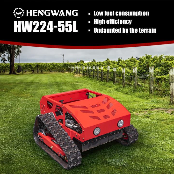 Remote Control Snow Removal and Lawn Mower Electric Start 45°Climbing Crawler Anti-Skid Snow Removal Machine All-Terrain Lawn Mower and Snow Removal Machine (HW-224 Snow)