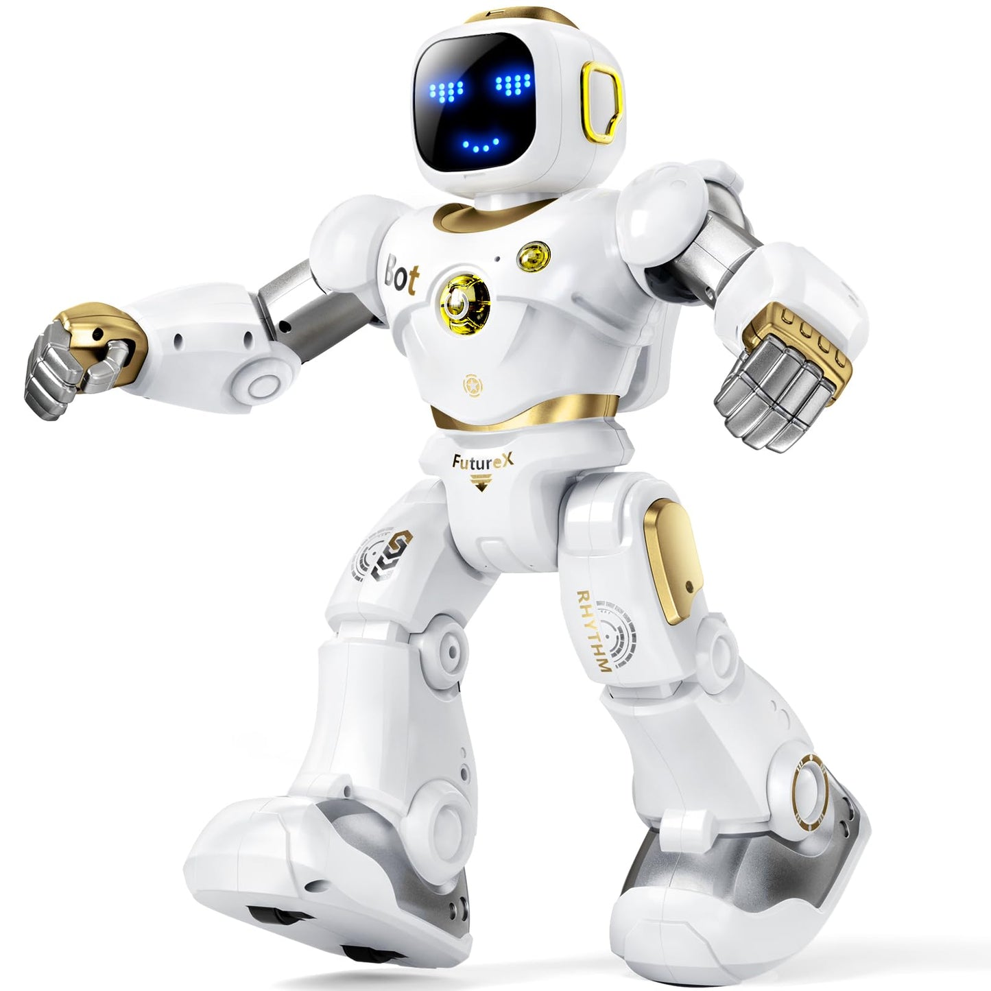 Ruko 1088 Smart Robots for Kids, Large Programmable Interactive RC Robot with Voice Control, APP Control, Present for 4 5 6 7 8 9 Years Old Kids Boys and Girls Gold