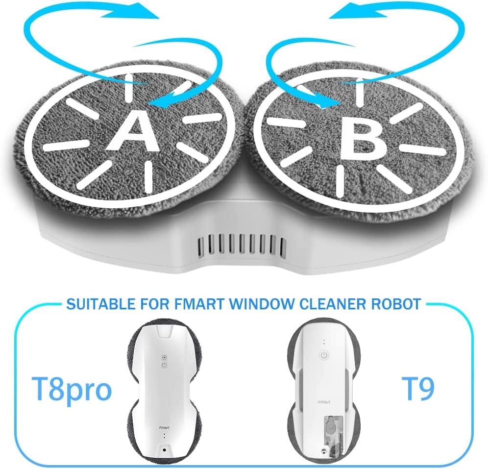 FMART T9Pro Window Cleaning Robot, Ultrasonic Atomization Intelligent Water Spray, 3800PA Suction Power, AI Intelligent Path Planning, Edge Detection Technology, Remote Control Robot Window Cleaner