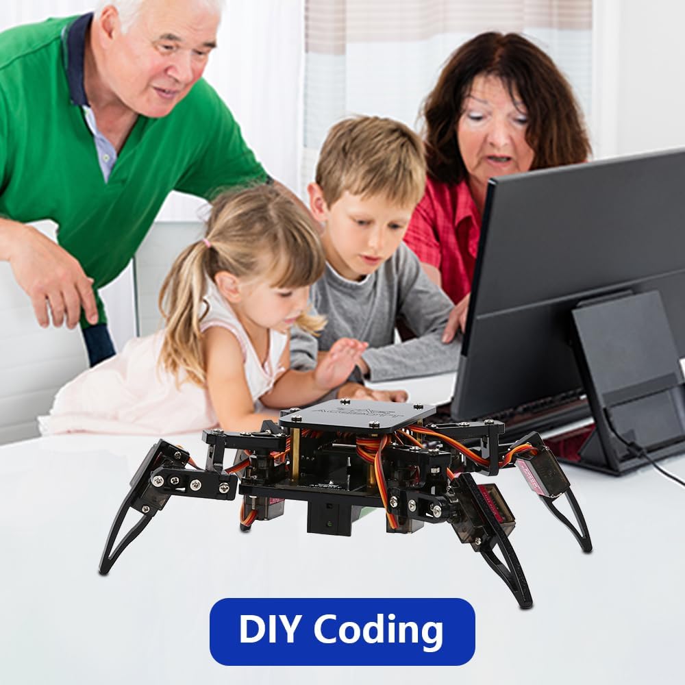 STEM Robotics Science Kits for Kids, DIY Robotics Stem Toys, ESP8266 Spider Robot Building Kit, STEM Robotics Project Compatible with Arduino for Boys,Teens,Adults Unique Gifts