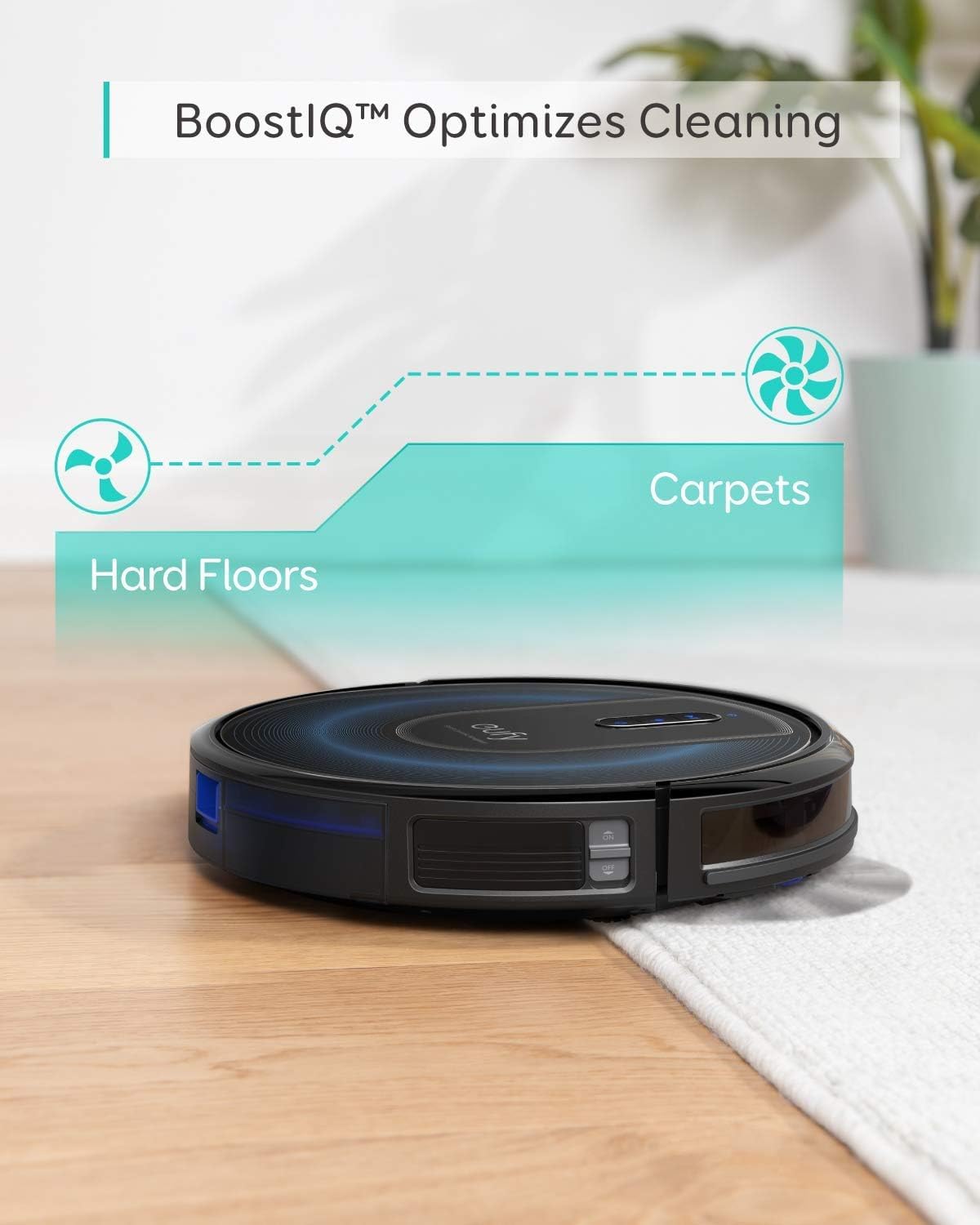 eufy Robot Vacuum G30, 2000 Pa Suction, Robot Vacuum for Carpets and Hard Floors, Ideal for Pet Owners, Dynamic Navigation, Wi-Fi