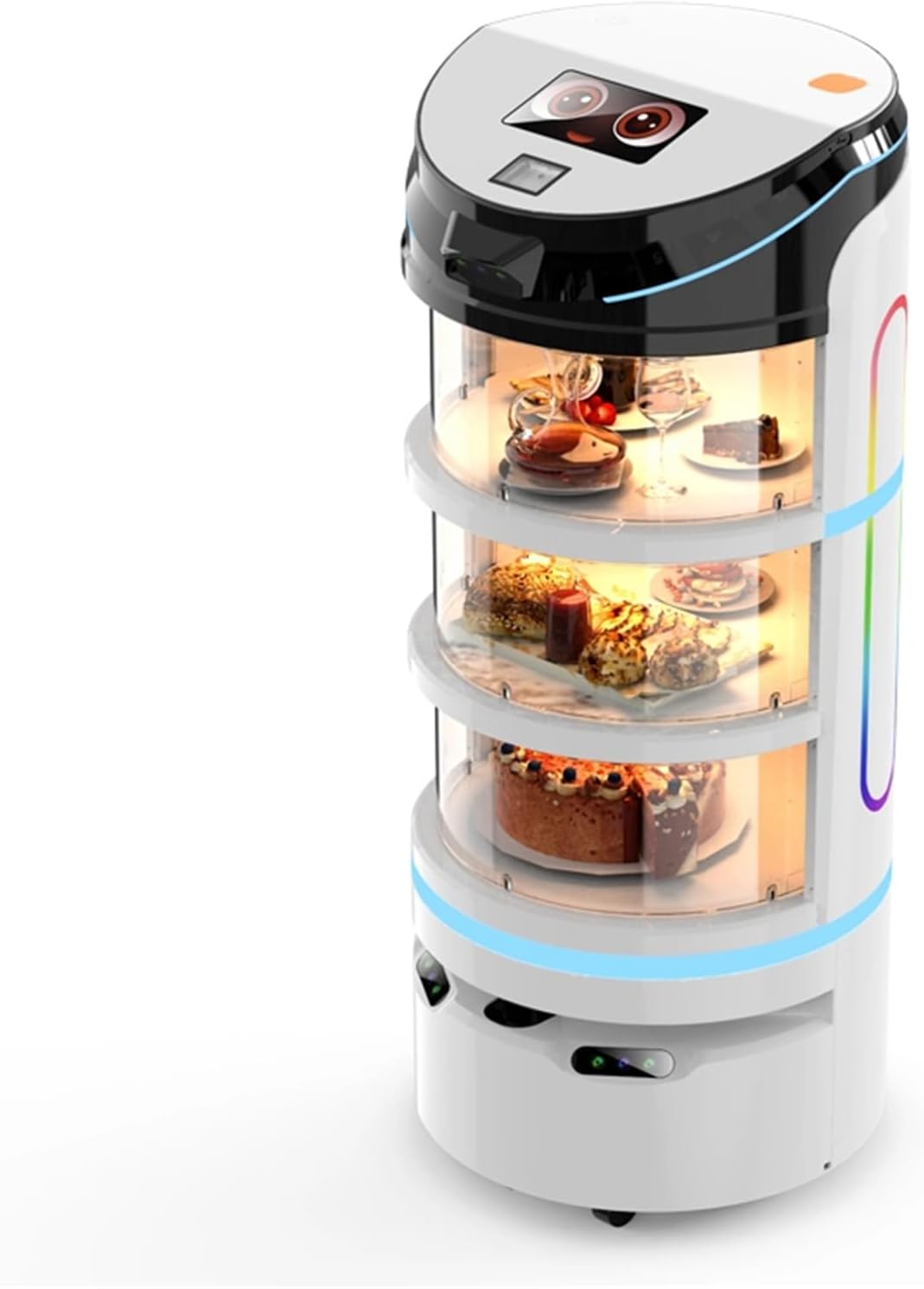 Service Food Delivery Robot with 3D Camera, Automatic Obstacle Avoidance, Automatic Back to Charge, for Restaurant Coffee Shop Fast Food Shop and Pizza Default Title