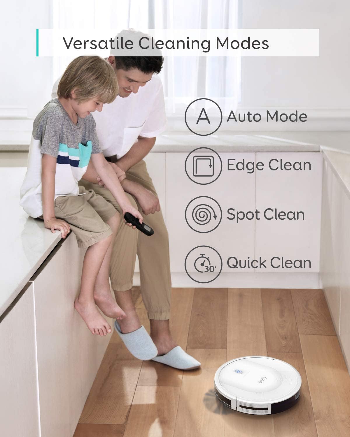 eufy L60 Hybrid Robot Vacuum with Self Empty Station, Hair Detangling Technology, Up to 60 Days of Hands Free Cleaning, Ultra Strong 5,000 Pa Suction to Remove Hair, Dust, Mop Pad