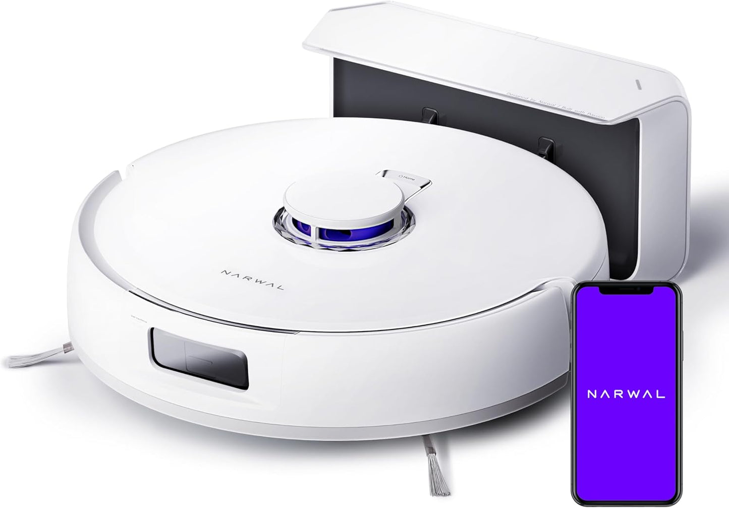 NARWAL Freo X Plus Robot Vacuum and Mop with 3 Disposable Dust Bags(Bundle).7-Week Dust Storage, Zero Tangles, 7800Pa Suction, Tri-Laser Obstacle Avoidance, LiDAR Navigation, Multi-Floor Mapping