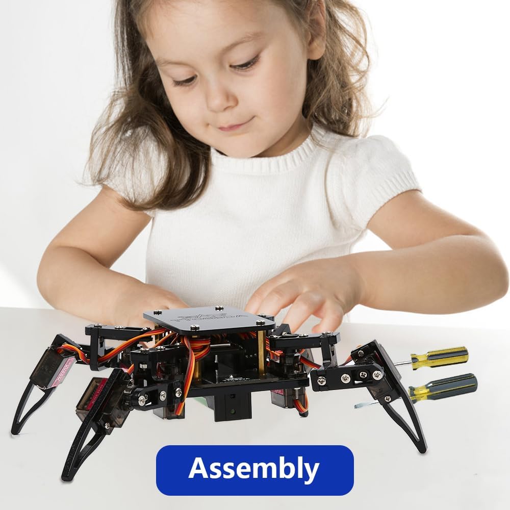 STEM Robotics Science Kits for Kids, DIY Robotics Stem Toys, ESP8266 Spider Robot Building Kit, STEM Robotics Project Compatible with Arduino for Boys,Teens,Adults Unique Gifts