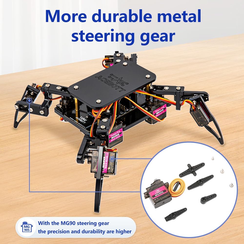 STEM Robotics Science Kits for Kids, DIY Robotics Stem Toys, ESP8266 Spider Robot Building Kit, STEM Robotics Project Compatible with Arduino for Boys,Teens,Adults Unique Gifts