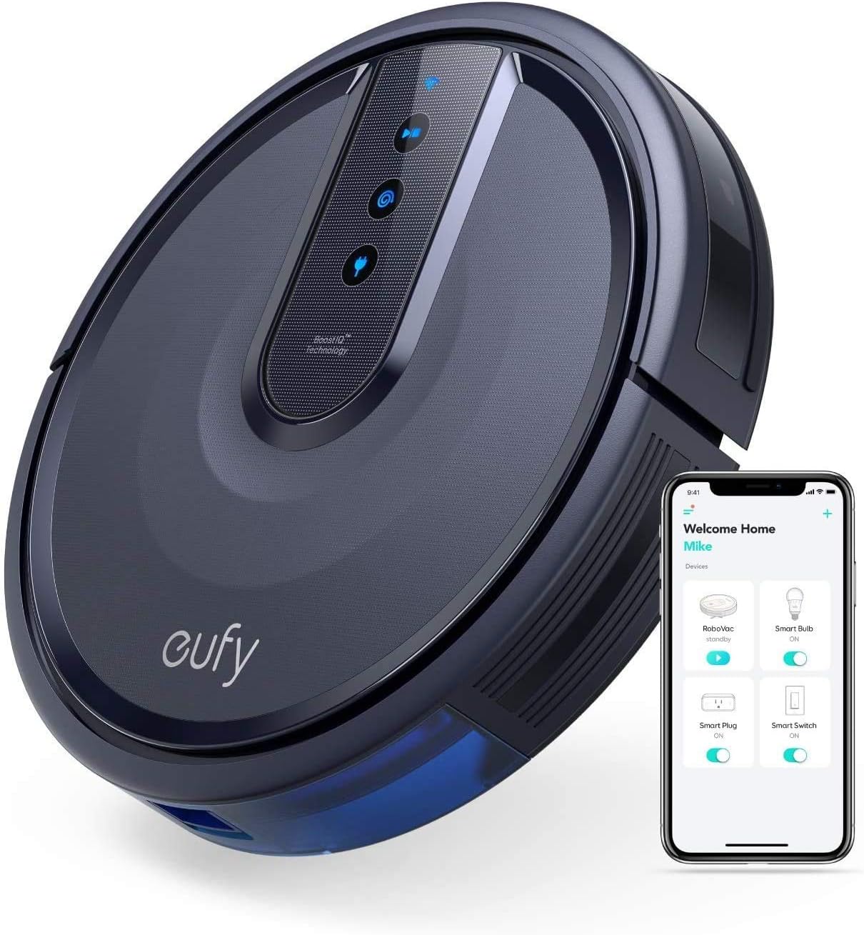 eufy RoboVac 25C Robot Vacuum With Wi-Fi, 1500Pa Suction, Voice Control, Ultra-Thin 2.85" Design and Easy To Clean (Renewed)