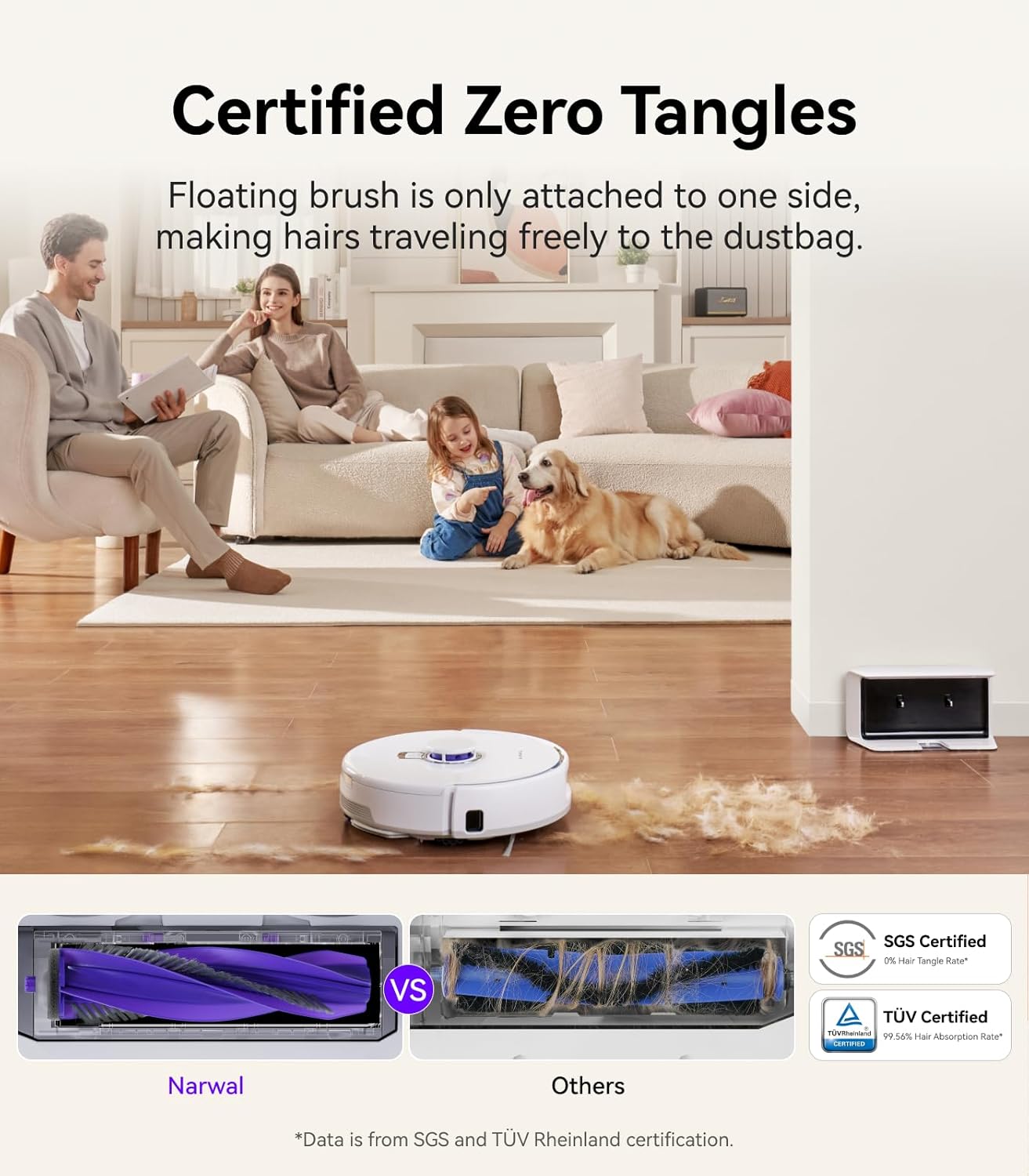 NARWAL Freo X Plus Robot Vacuum and Mop with 3 Disposable Dust Bags(Bundle).7-Week Dust Storage, Zero Tangles, 7800Pa Suction, Tri-Laser Obstacle Avoidance, LiDAR Navigation, Multi-Floor Mapping