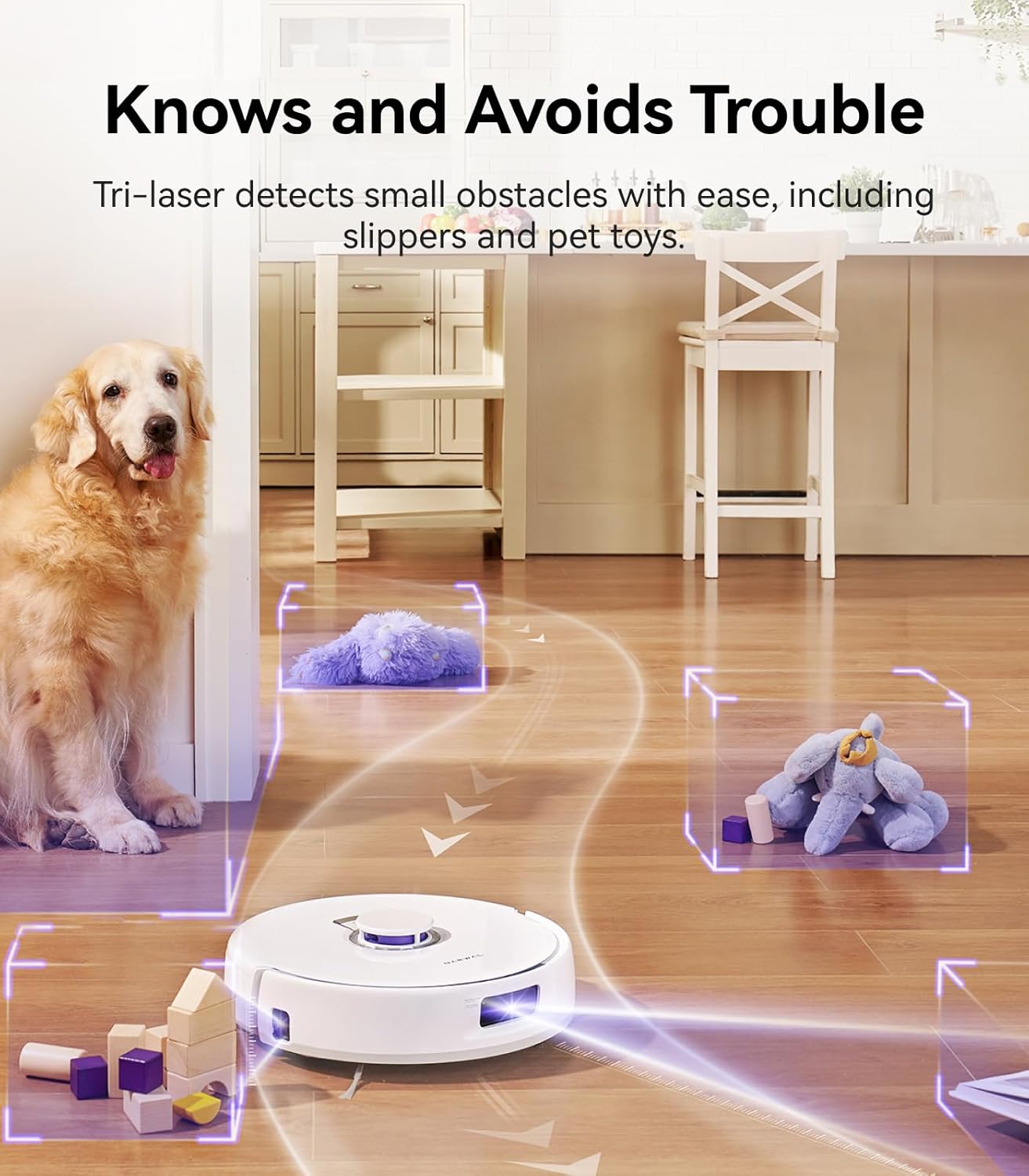 NARWAL Freo X Plus Robot Vacuum and Mop, 7-Week Dust Storage, Zero Tangles, 7800Pa Suction, Mopping, Tri-Laser Obstacle Avoidance, LiDAR Navigation, Multi-Floor Mapping, Works with Alexa, App Control