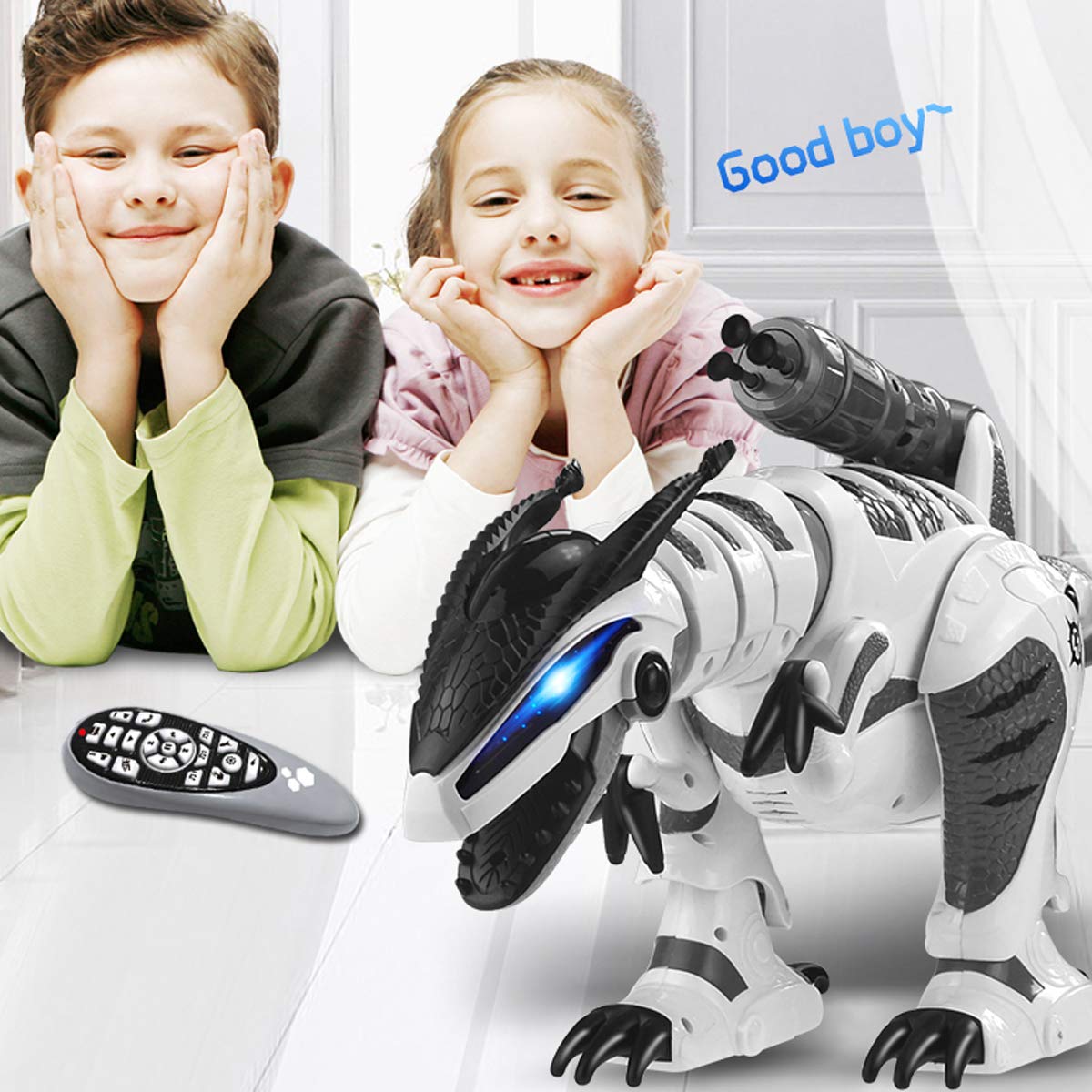 Fistone RC Robot Dinosaur Intelligent Interactive Smart Toy Electronic Remote Controller Robot Walking Dancing Singing with Fight Mode Toys for Kids Boys Girls Age 5 6 7 8 9 10 and Up Year Old