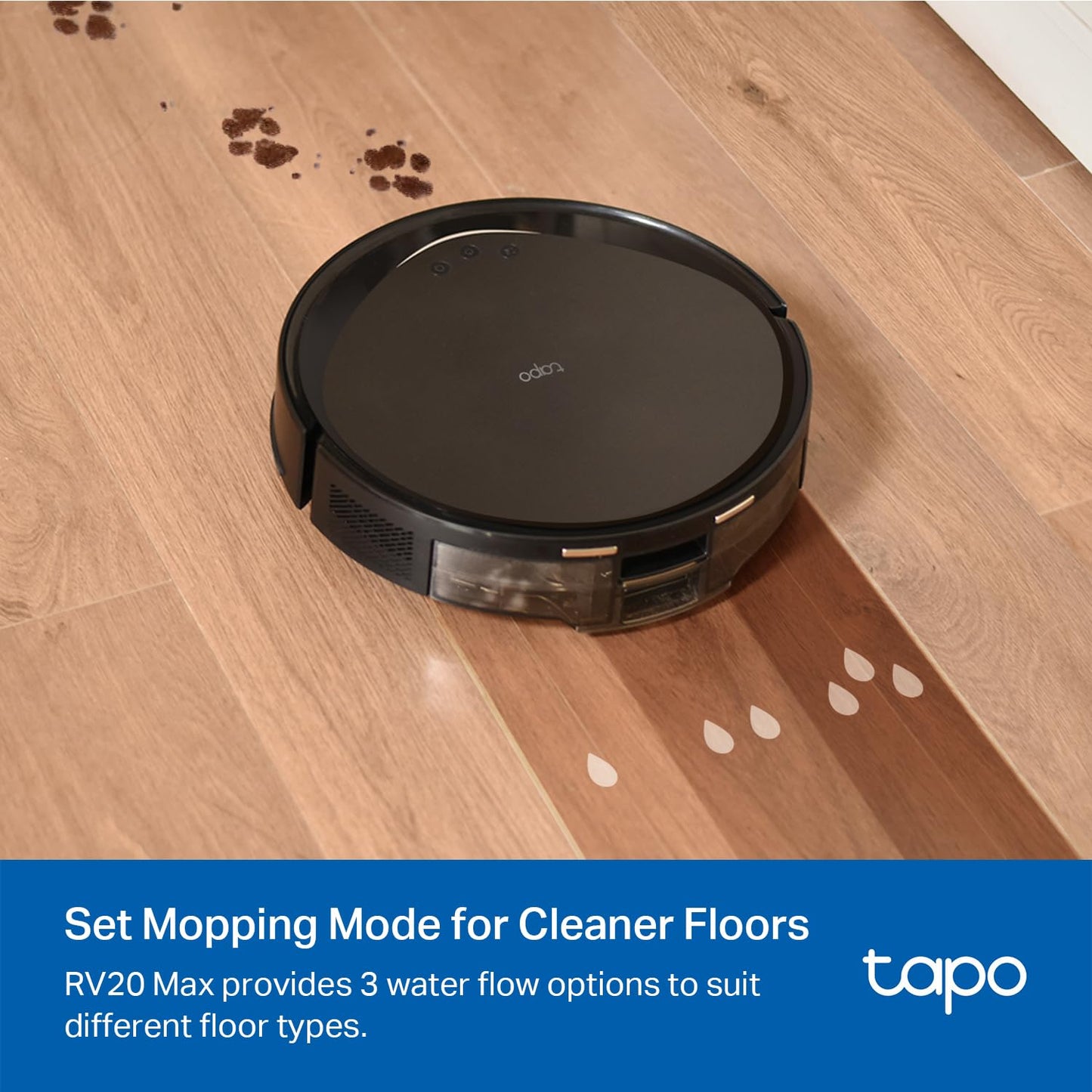 Tapo Ultra-Slim LiDAR Smart Navigation Robot Vacuum and Mop with Self-Emptying Dock, 5300Pa Max, 97%+ Dust Pickup Rate, Self-Charging, Compatible with Alexa & Google Home, RV20 Max Plus