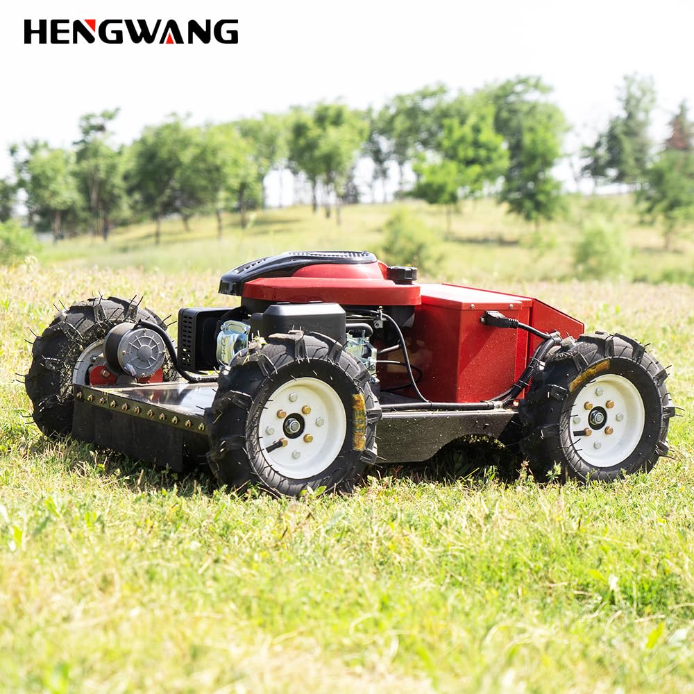 Remote Control Snow Removal and Lawn Mower Electric Start 45°Climbing Crawler Anti-Skid Snow Removal Machine All-Terrain Lawn Mower and Snow Removal Machine (HW-224 Snow)