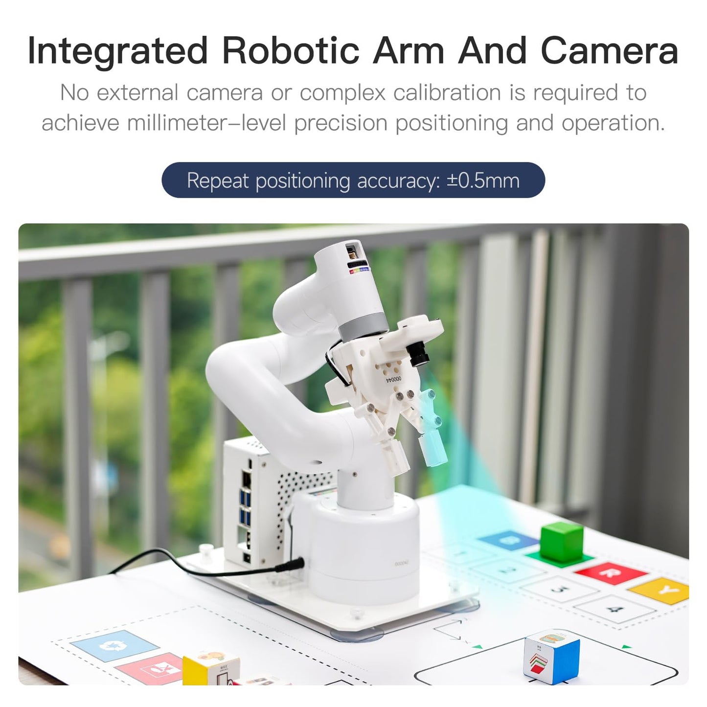 Yahboom Jetson Nano 4GB Collaborative Robot Arm Programmable ROS OpenCV for Mechanical Engineers, 7Dof with Adaptive Gripper