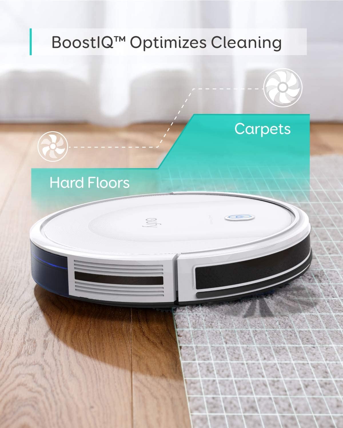 eufy L60 Hybrid Robot Vacuum with Self Empty Station, Hair Detangling Technology, Up to 60 Days of Hands Free Cleaning, Ultra Strong 5,000 Pa Suction to Remove Hair, Dust, Mop Pad