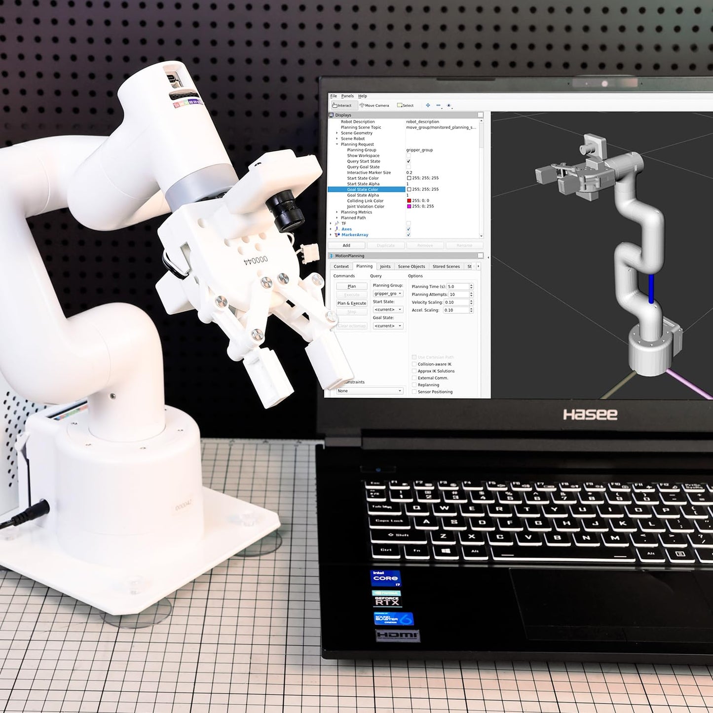 Yahboom Jetson Nano 4GB Collaborative Robot Arm Programmable ROS OpenCV for Mechanical Engineers, 7Dof with Adaptive Gripper