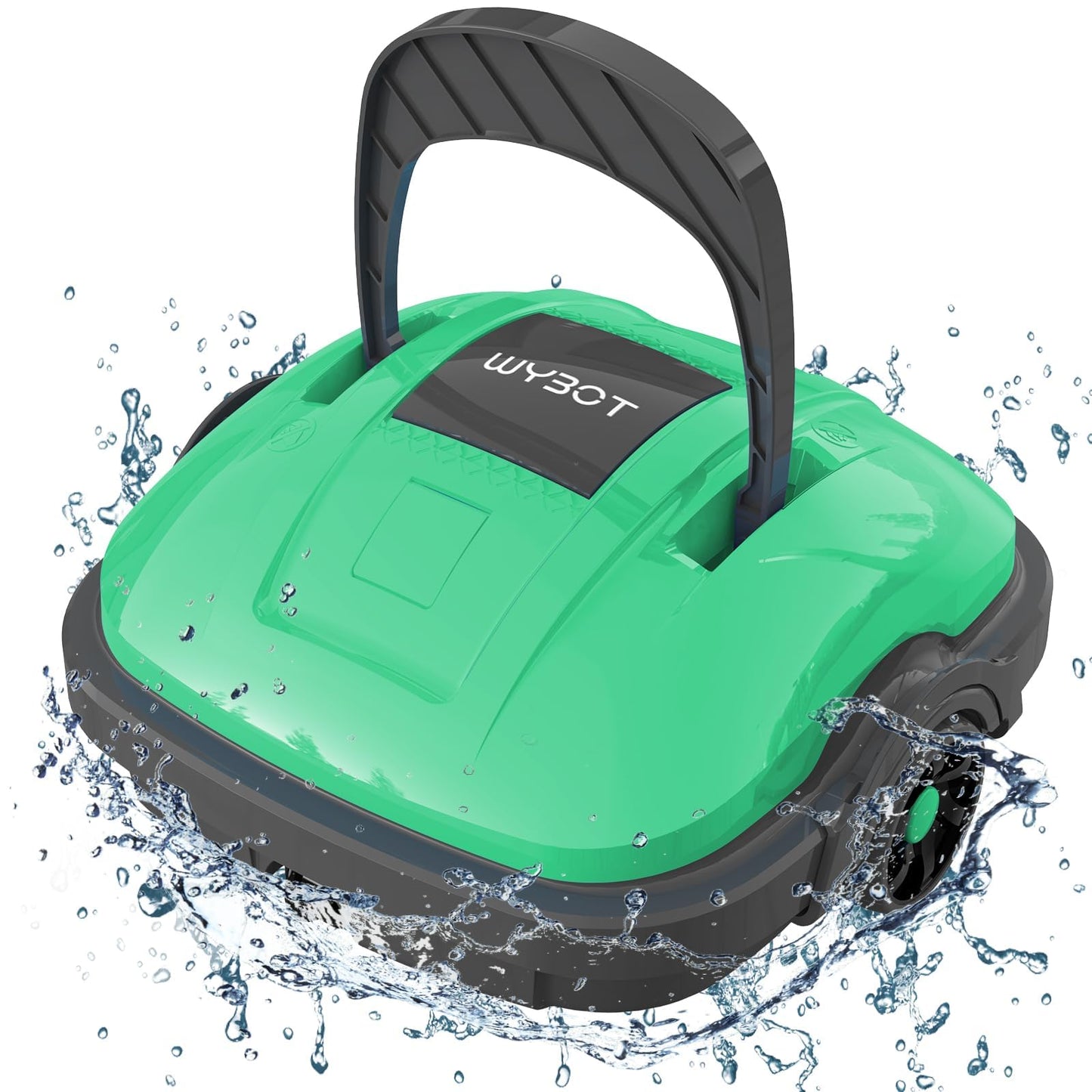 WYBOT Cordless Robotic Pool Vacumm,Dual Powerful Suction Ports，Ideal Self-Parking Pool Cleaner for Above Ground/In-Ground Flat Pools up to 532 Sq.Ft，with Dual-Motors-(GreenGray), Osprey 200-110208-B LightGreen