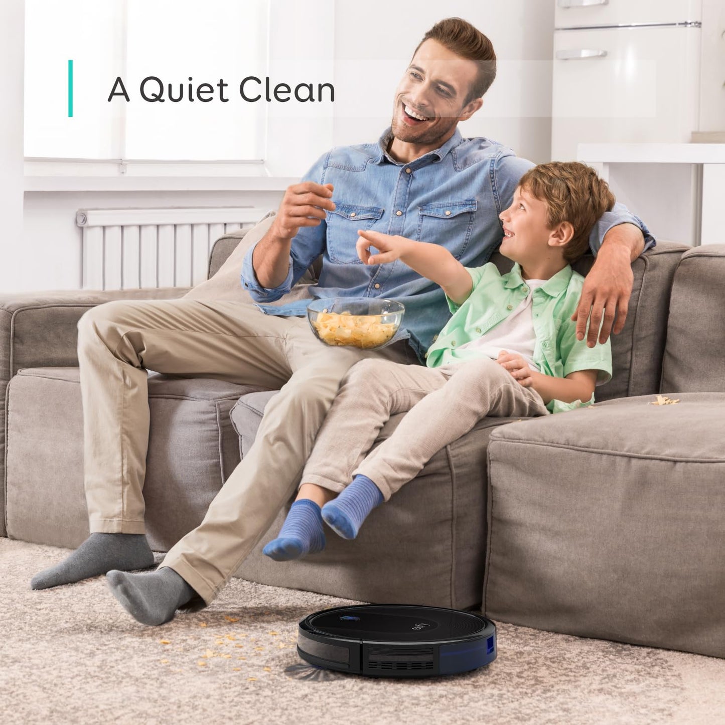 eufy L60 Robot Vacuum with Self Empty Station, Hair Detangling Technology, Up to 60 Days Hands Free Cleaning, 5,000 Pa Suction, Remove Hair, Dust