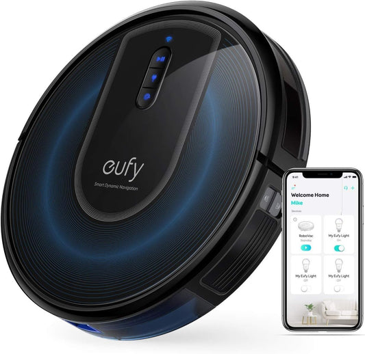 eufy Robot Vacuum G30, 2000 Pa Suction, Robot Vacuum for Carpets and Hard Floors, Ideal for Pet Owners, Dynamic Navigation, Wi-Fi