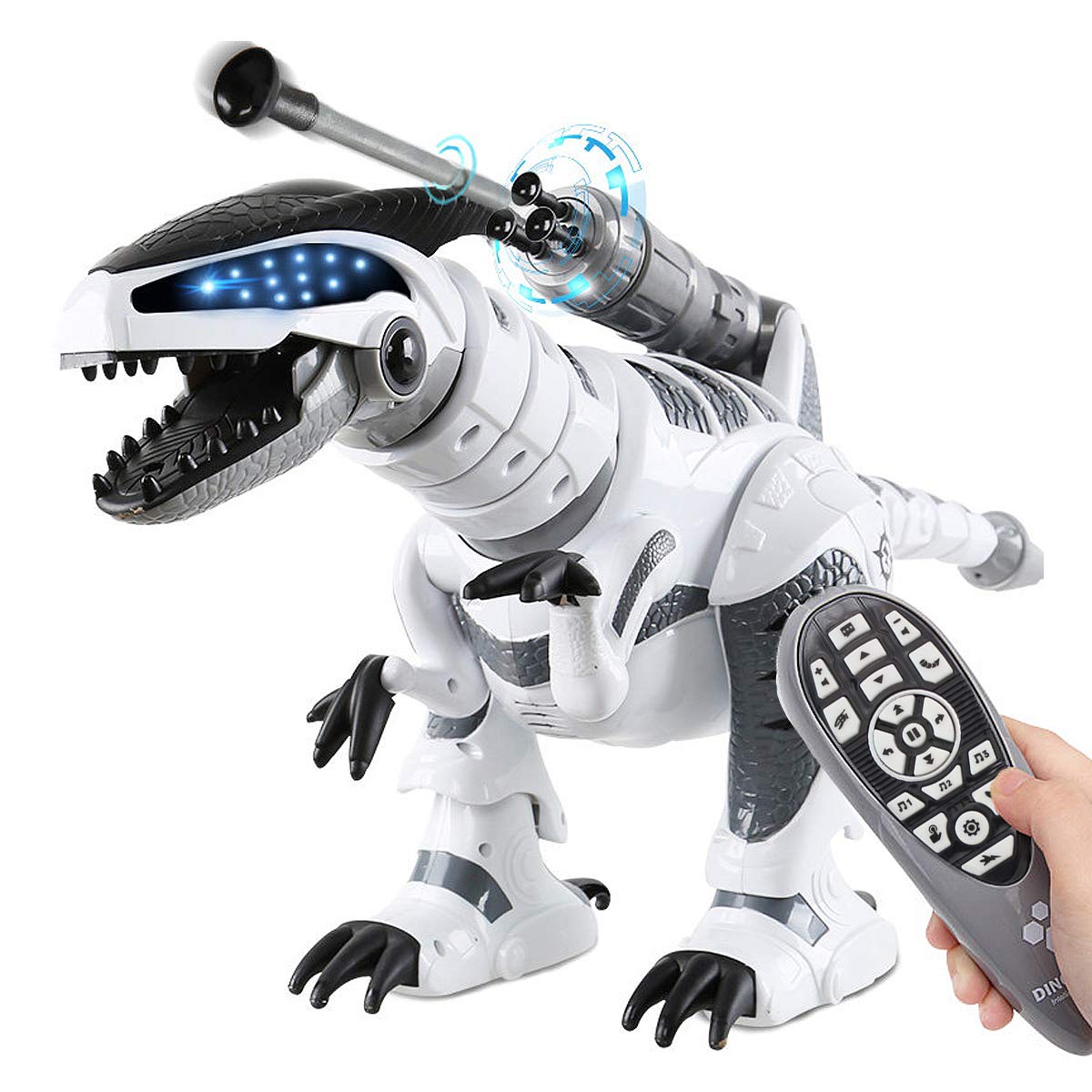 Fistone RC Robot Dinosaur Intelligent Interactive Smart Toy Electronic Remote Controller Robot Walking Dancing Singing with Fight Mode Toys for Kids Boys Girls Age 5 6 7 8 9 10 and Up Year Old Default Title