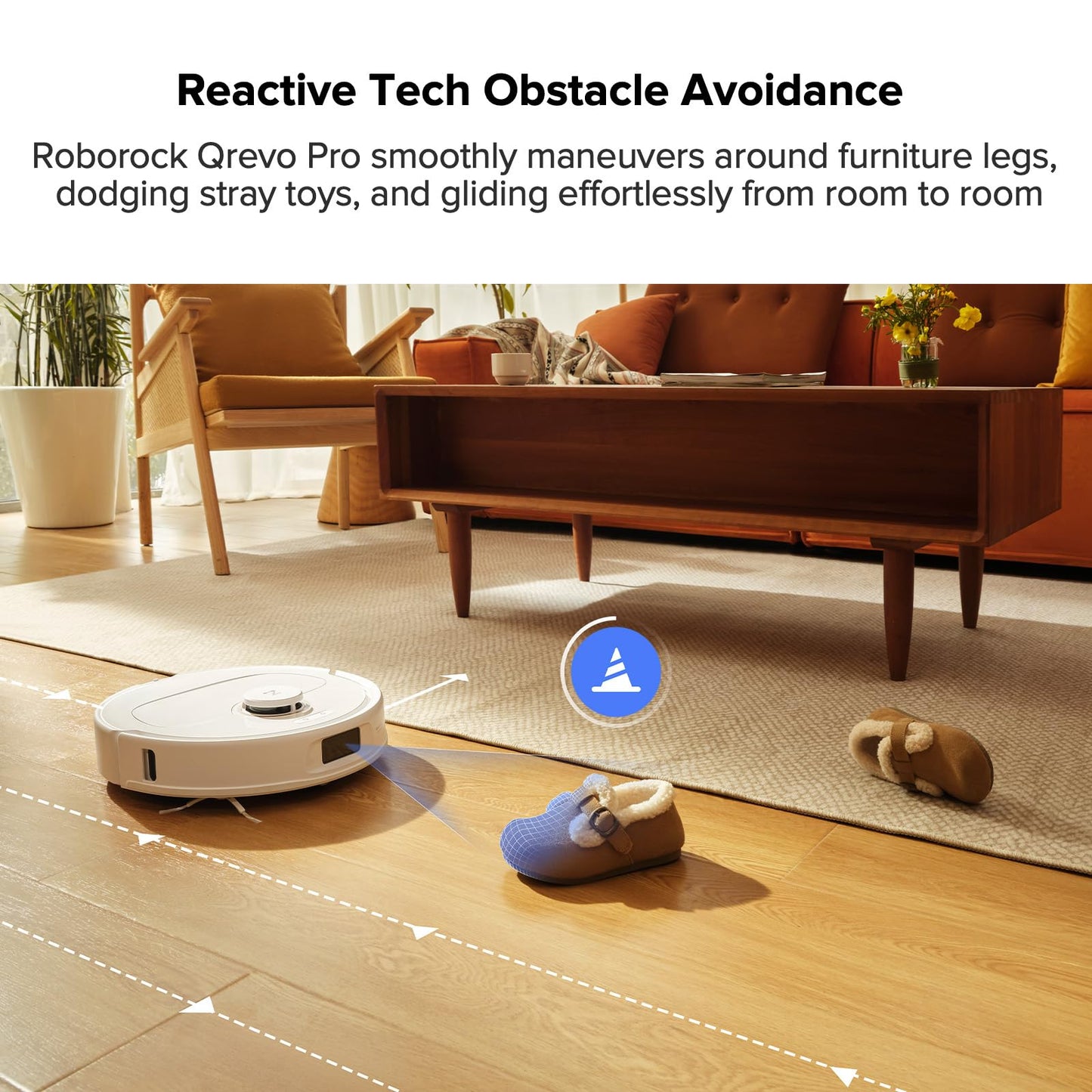 roborock Qrevo Pro Robot Vacuum and Mop with FlexiArm Design Edge Mopping, Dynamic Hot Water Mop Washing and Auto Mop Drying, Intelligent Dirt Detection, 7,000 Pa Suction, Ideal for Carpets