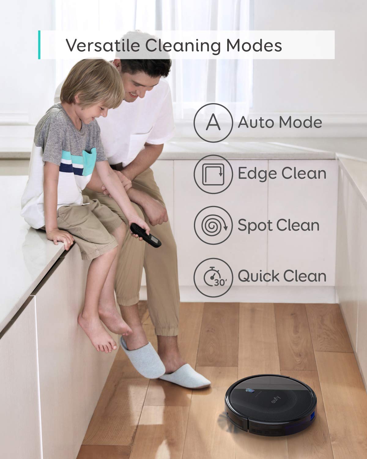 eufy BoostIQ RoboVac 11S MAX, Robot Vacuum Cleaner, Super Thin, Powerful Suction, Quiet, Self-Charging Robotic Vacuum Cleaner, Cleans Hard Floors to Medium-Pile Carpets, Black(Renewed)