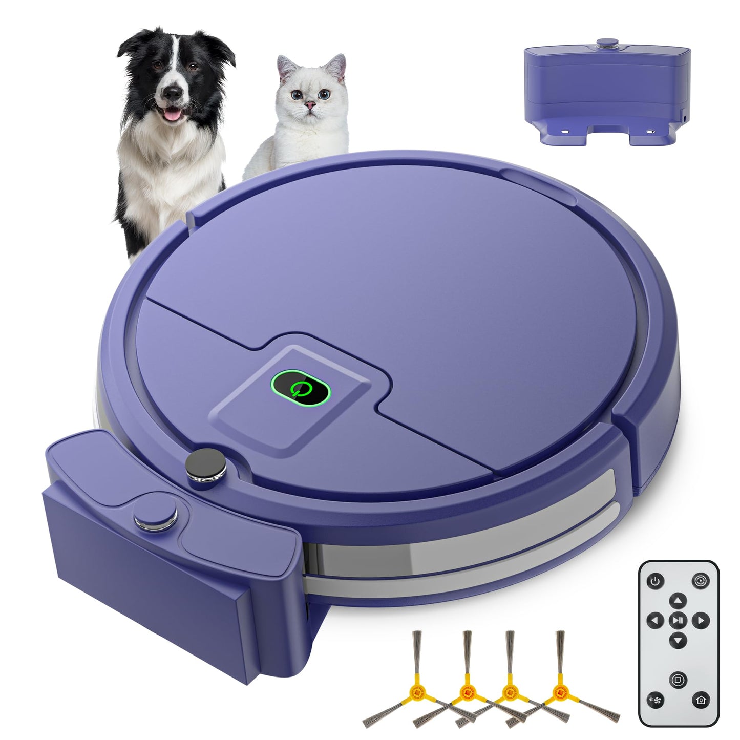 Robot Vacuum Cleaner, Tangle-Free 2900Suction Robot Vacuum,Slim, Automatic Self-Charging Robotic Vacuum Cleaner, Ideal for Pet Hair,Hard Floor and Low Pile Carpet Blue