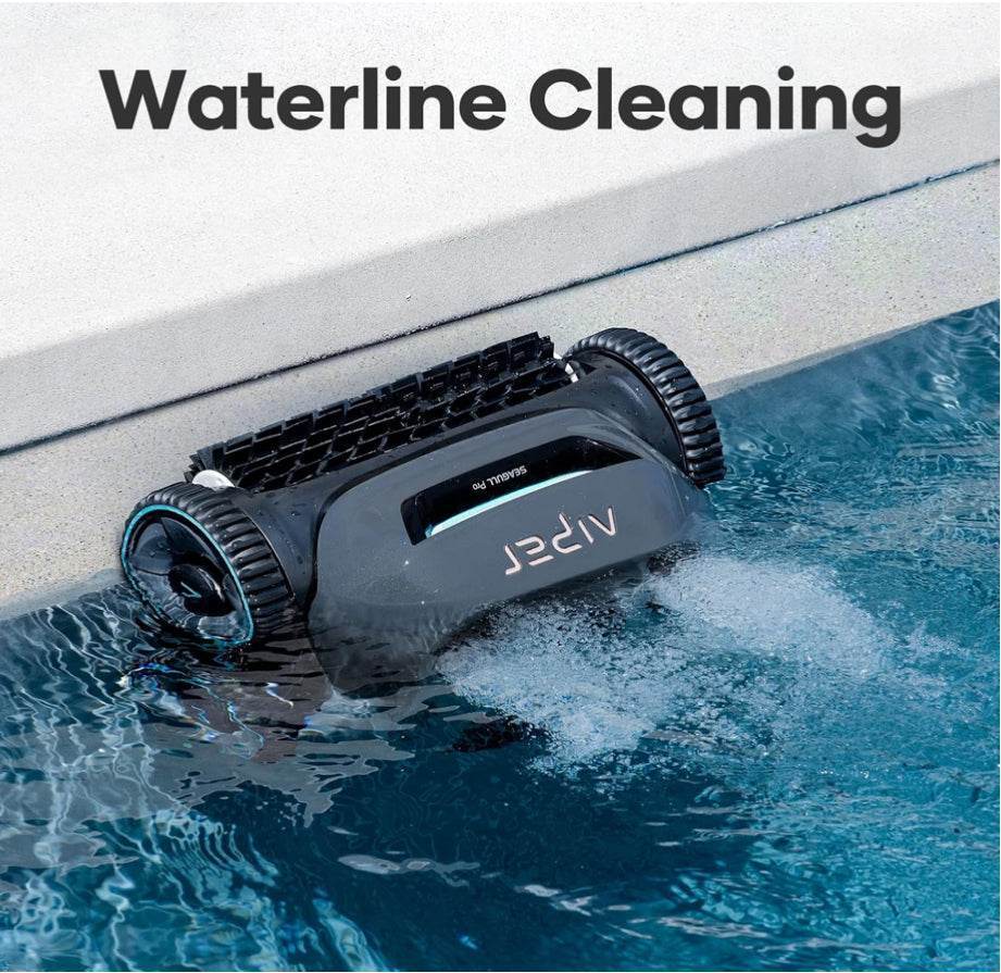 AIPER Seagull Pro Cordless Robotic Pool Cleaner, WavePath Navigation, Wall-Climbing, Quad-Motor, 150 mins Runtime for Inground Pools up to 1,600 sq.ft