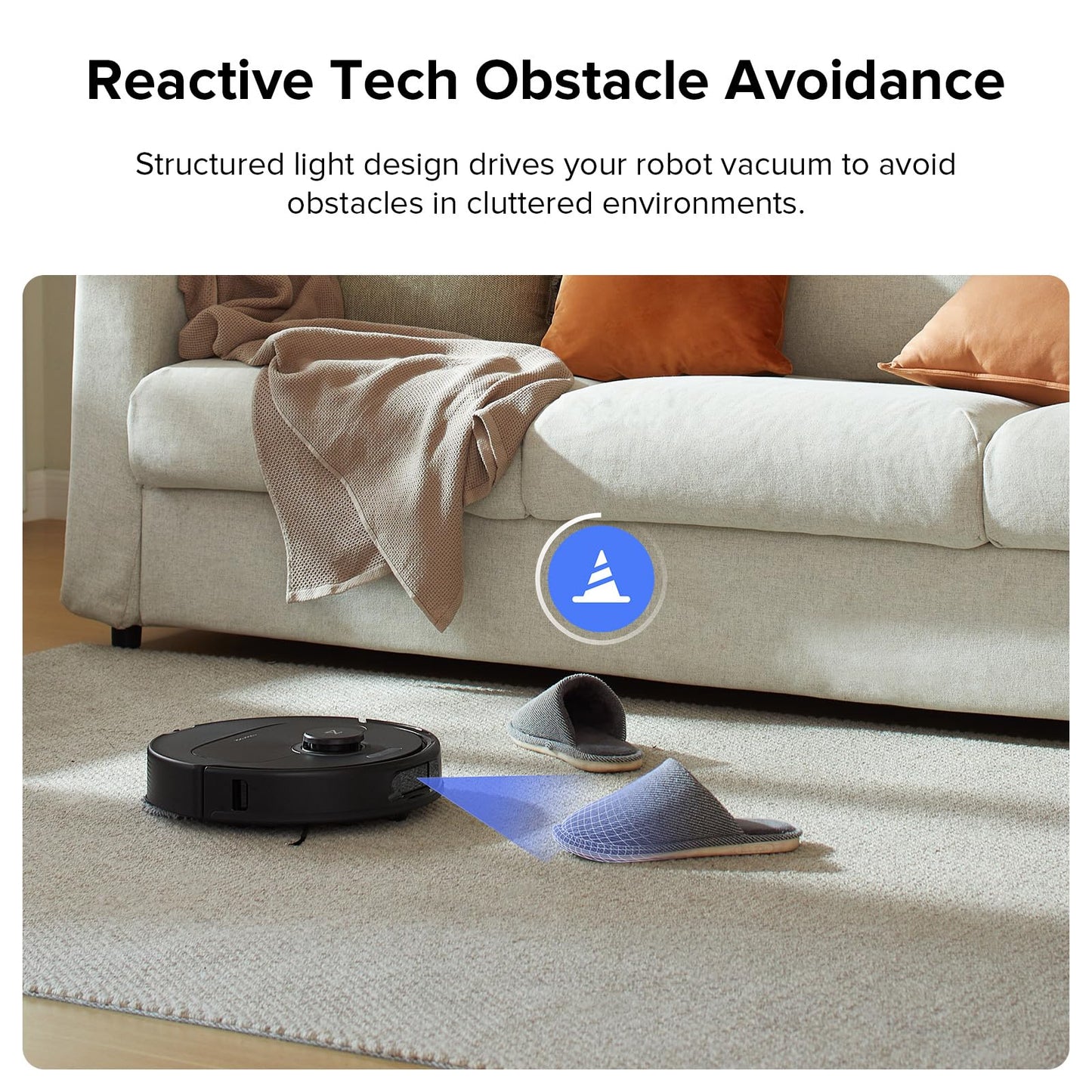 roborock Qrevo Plus Robot Vacuum and Mop with FlexiArm Design Edge Mopping, Self-Emptying, 10 mm Liftable Mops, Auto Mop Washing & Drying, Reactive Tech Obstacle Avoidance, 7,000 Pa Suction, Black