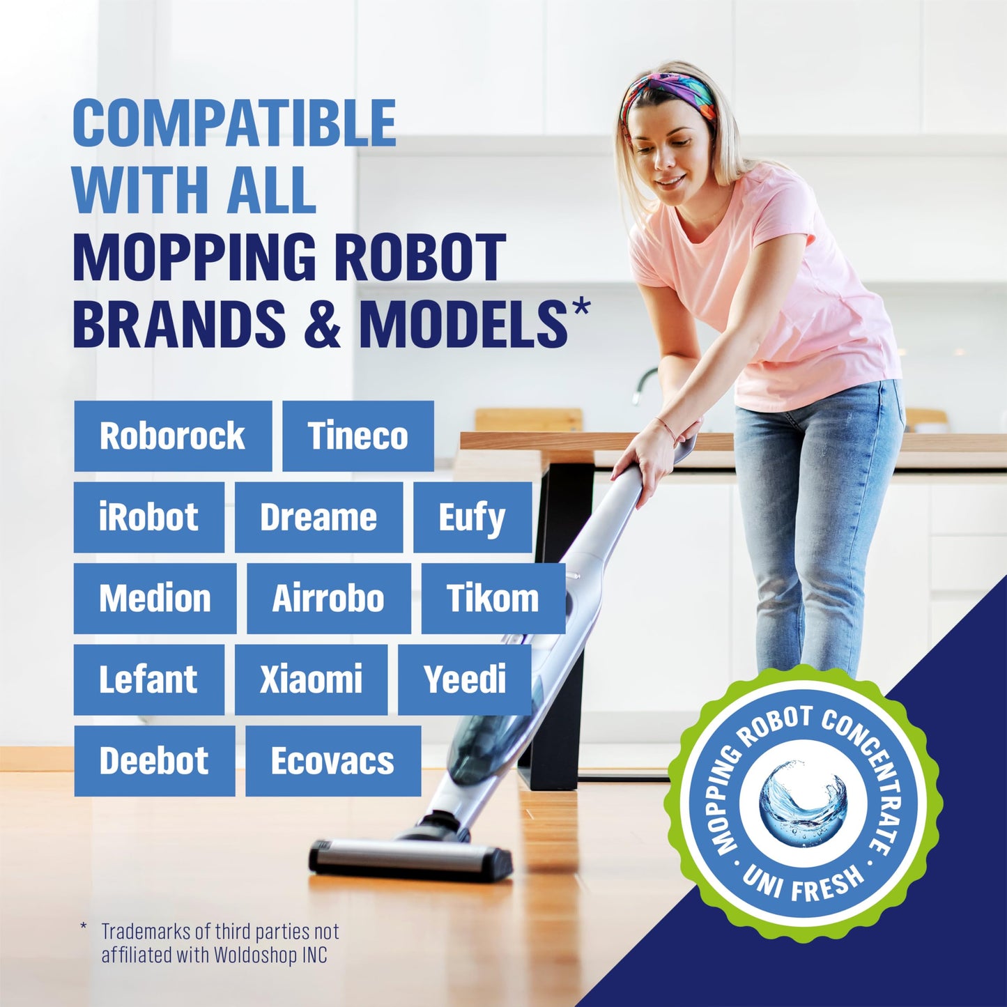 Robot Vacuum Floor Cleaning Concentrate for Mops - compatible with Roborock, Tineco, iFloor, etc. 25oz for 75-150 uses