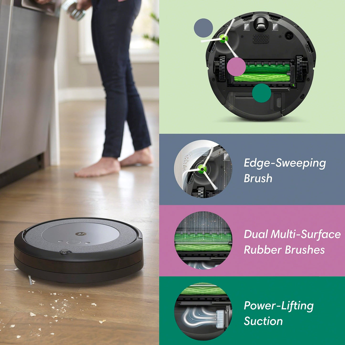 iRobot Roomba Combo i5+ Self-Emptying Robot Vacuum and Mop, Clean by Room with Smart Mapping, Empties Itself for Up to 60 Days, Works with Alexa, Personalized Cleaning OS