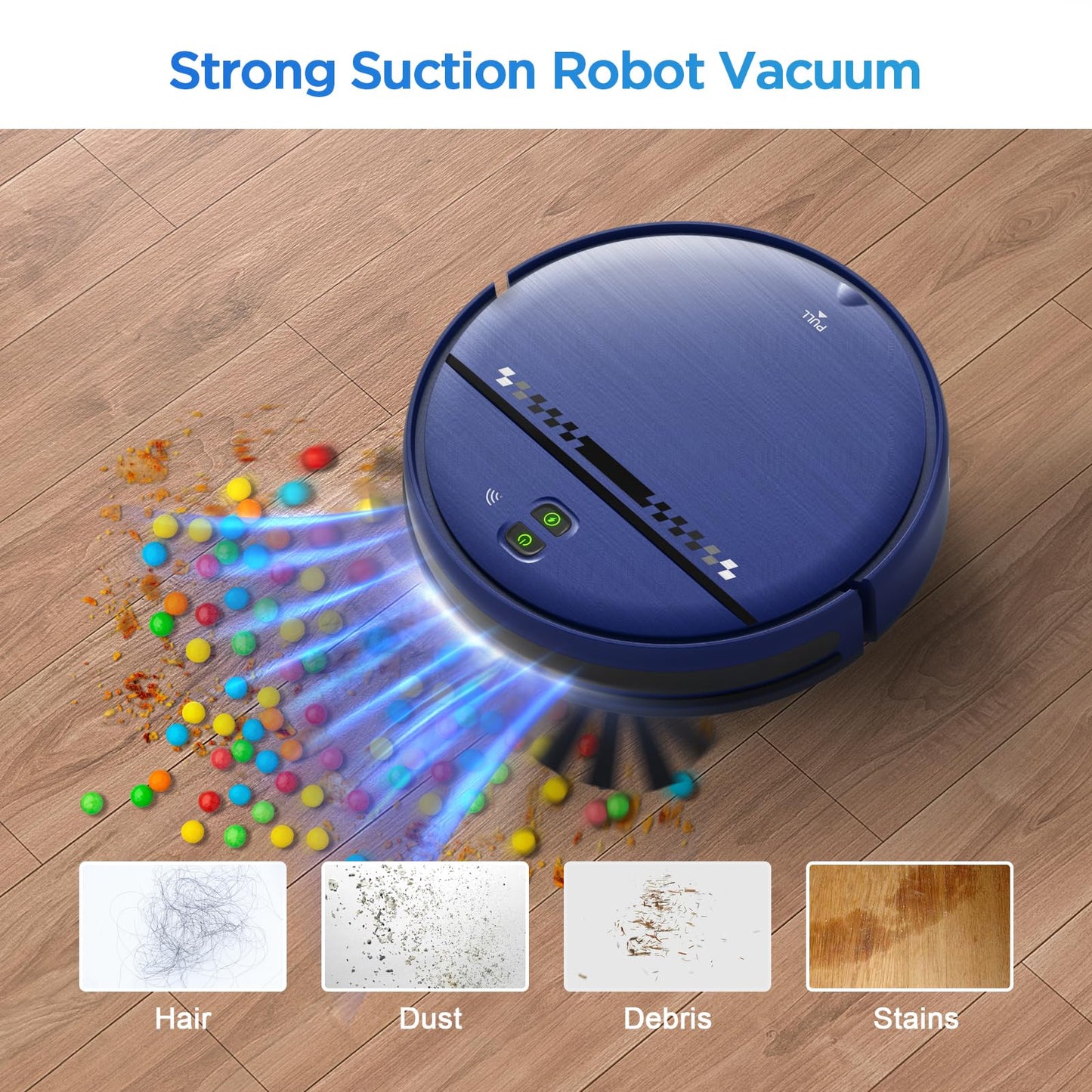 Robot Vacuum, 2 in 1 Robot Vacuum and Mop Combo with APP, Voice and Remote Control, Robot Vacuum Cleaner Perfect for Pet Hair, Hard-Floor and Carpet