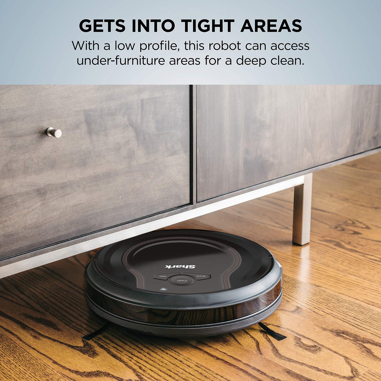 Shark AV753 ION Robot Vacuum, Tri-Brush System, Wifi Connected, 120 Min Runtime, Works with Alexa, Multi Surface Cleaning, Grey