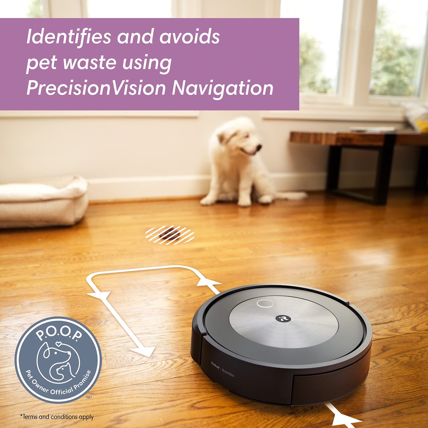 iRobot Roomba Combo j5 Robot - 2-in-1 Vacuum with Optional Mopping, Identifies & Avoids Obstacles Like Pet Waste & Cords, Clean by Room with Smart Mapping, Works with Alexa, Ideal for Pet Hair