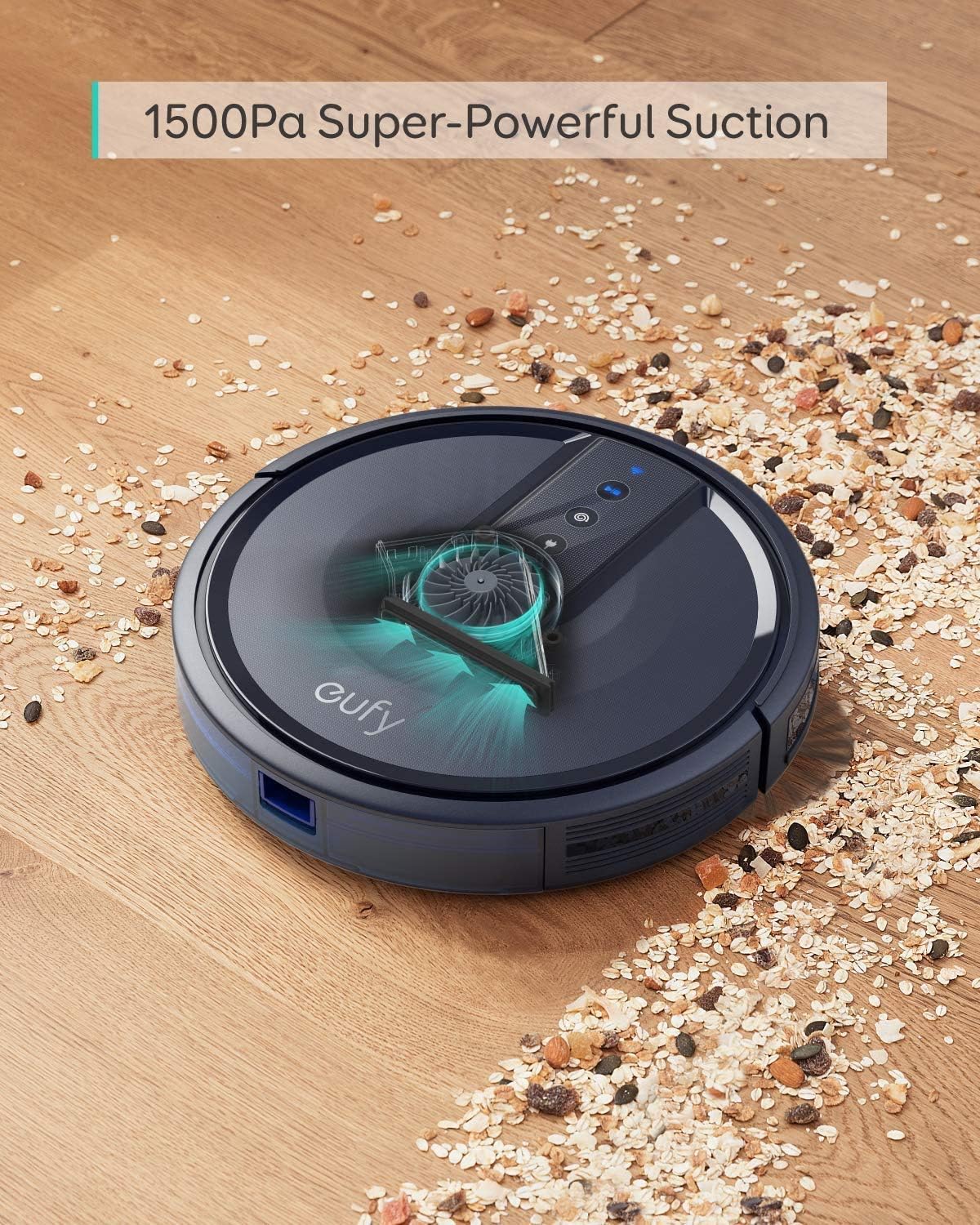 eufy RoboVac 25C Robot Vacuum With Wi-Fi, 1500Pa Suction, Voice Control, Ultra-Thin 2.85" Design and Easy To Clean (Renewed)