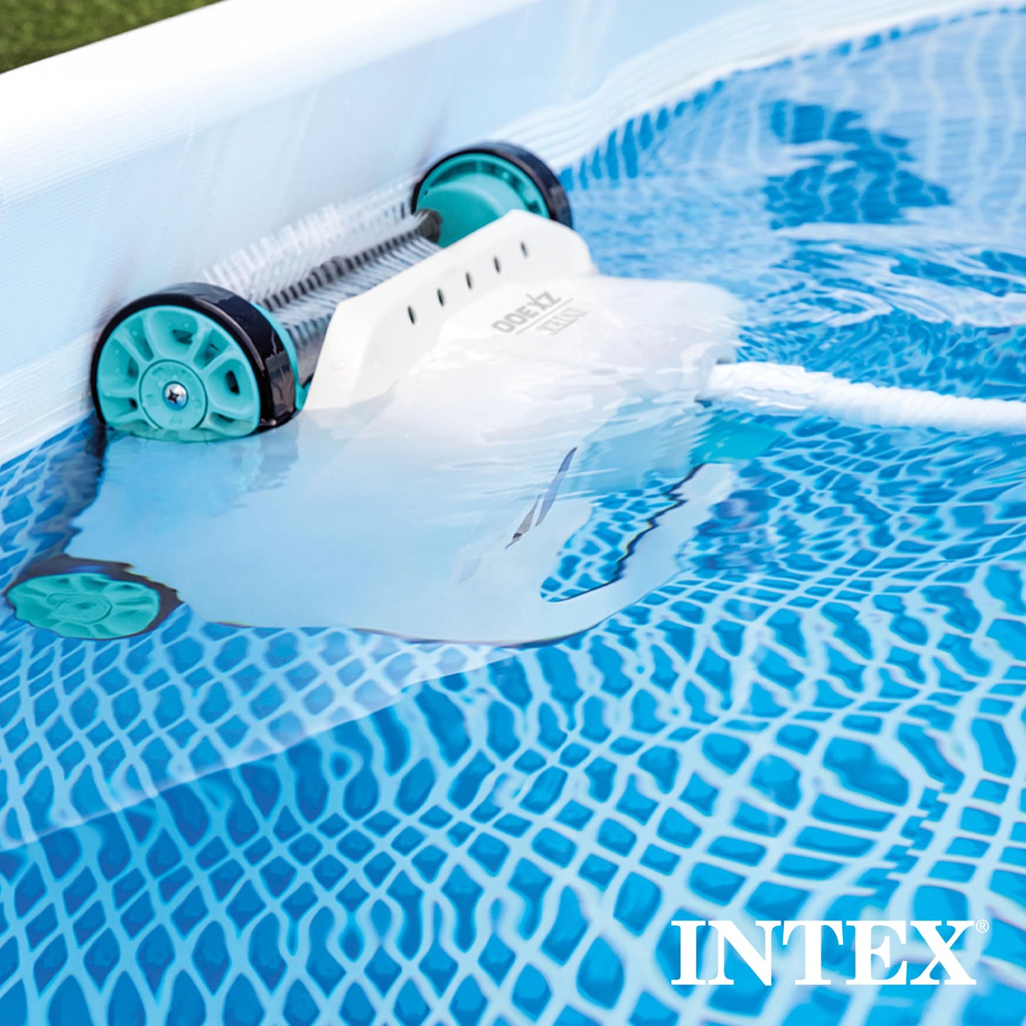 Intex 28001E Above Ground Pool Automatic Pool Cleaner Pressure Side Vacuum Cleaner with 24 Foot 7 Inch Hose Pools Only w/a 1.5 Inch Fitting