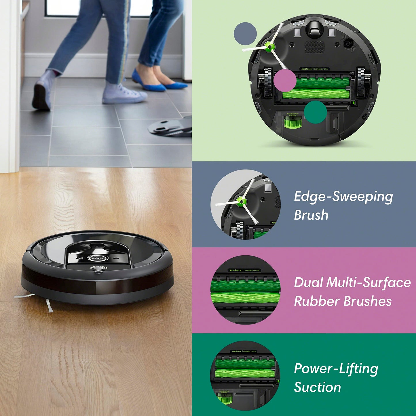 iRobot Roomba Combo i5+ Self-Emptying Robot Vacuum and Mop, Clean by Room with Smart Mapping, Empties Itself for Up to 60 Days, Works with Alexa, Personalized Cleaning OS